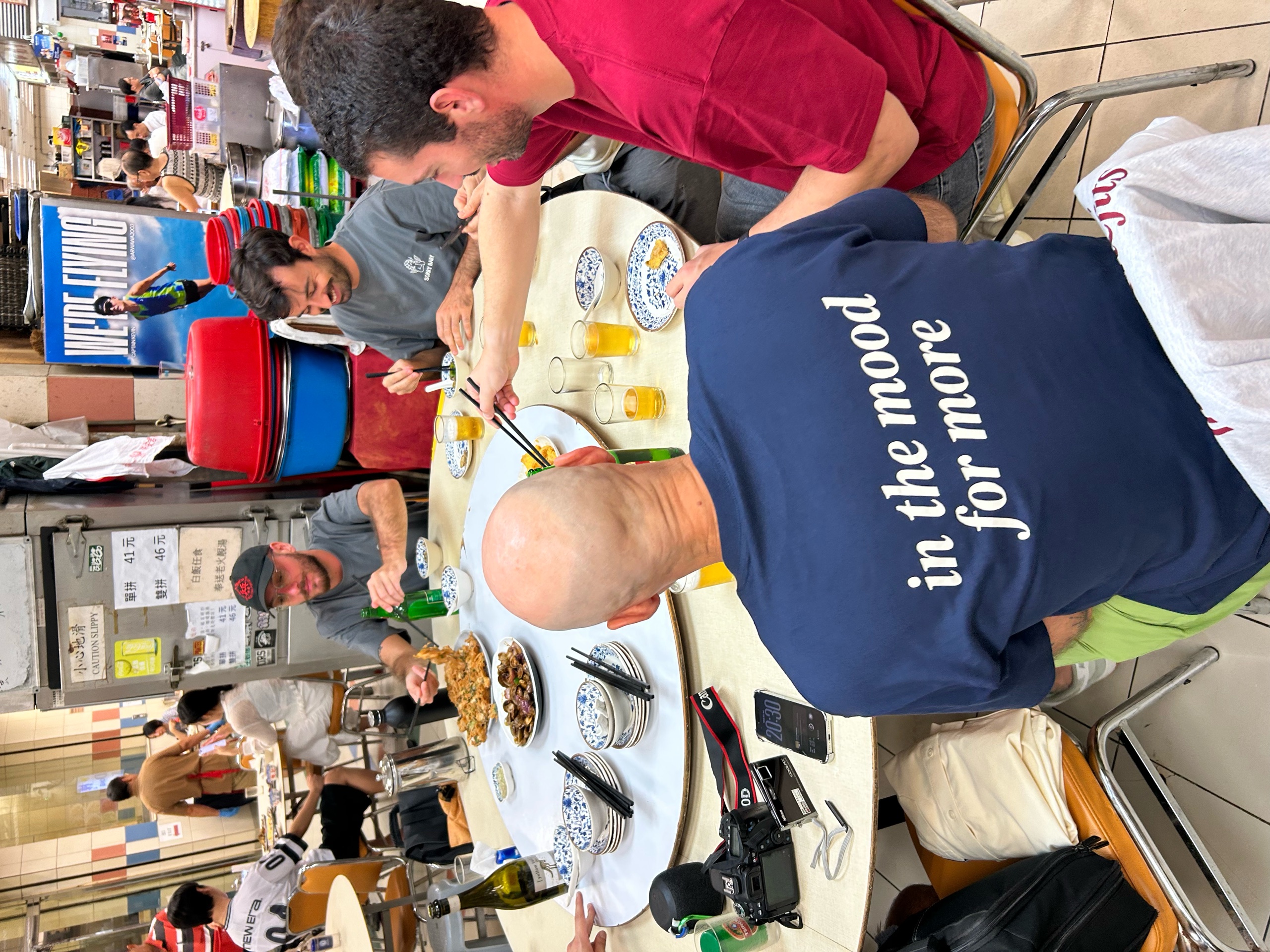 Navy in the mood for more SORRY BABY shirt worn at a Hong Kong table